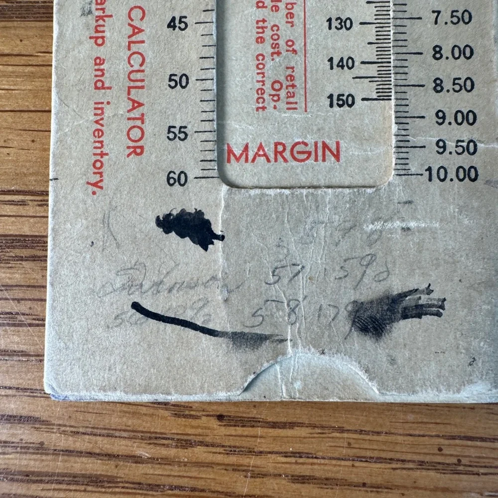 Vintage General Foods Profit Calculator Slide Rule Jell O Shelf Salesman‎ Tool